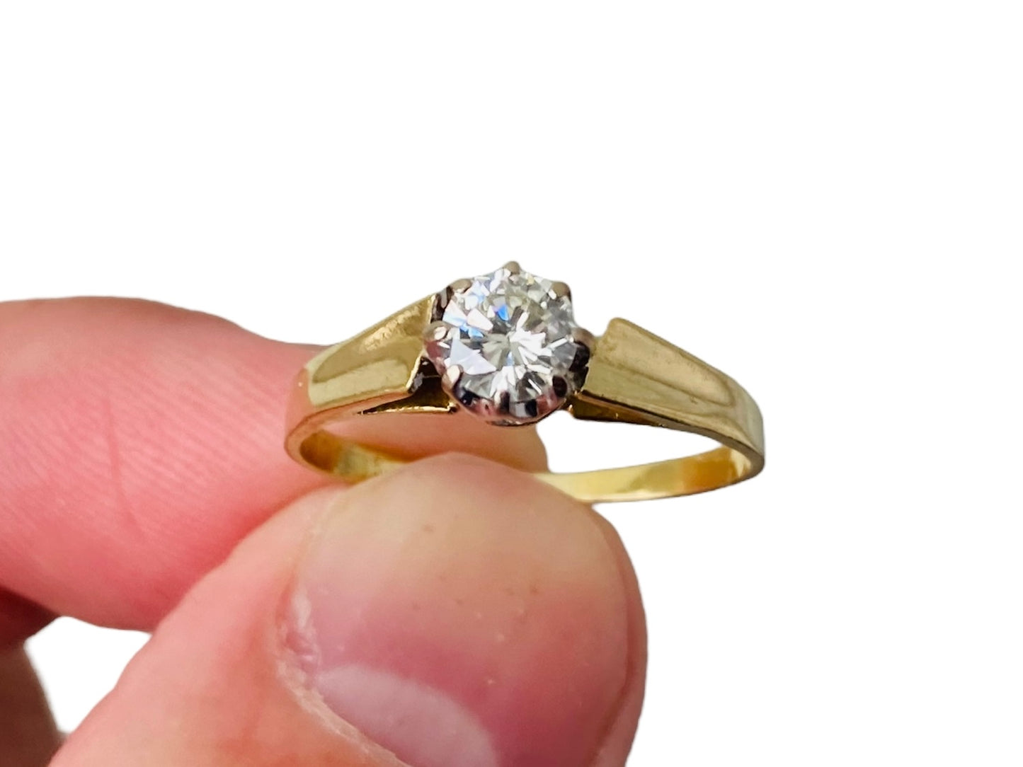 Vintage 18ct Gold Diamond 0.50ct Solitaire Ring