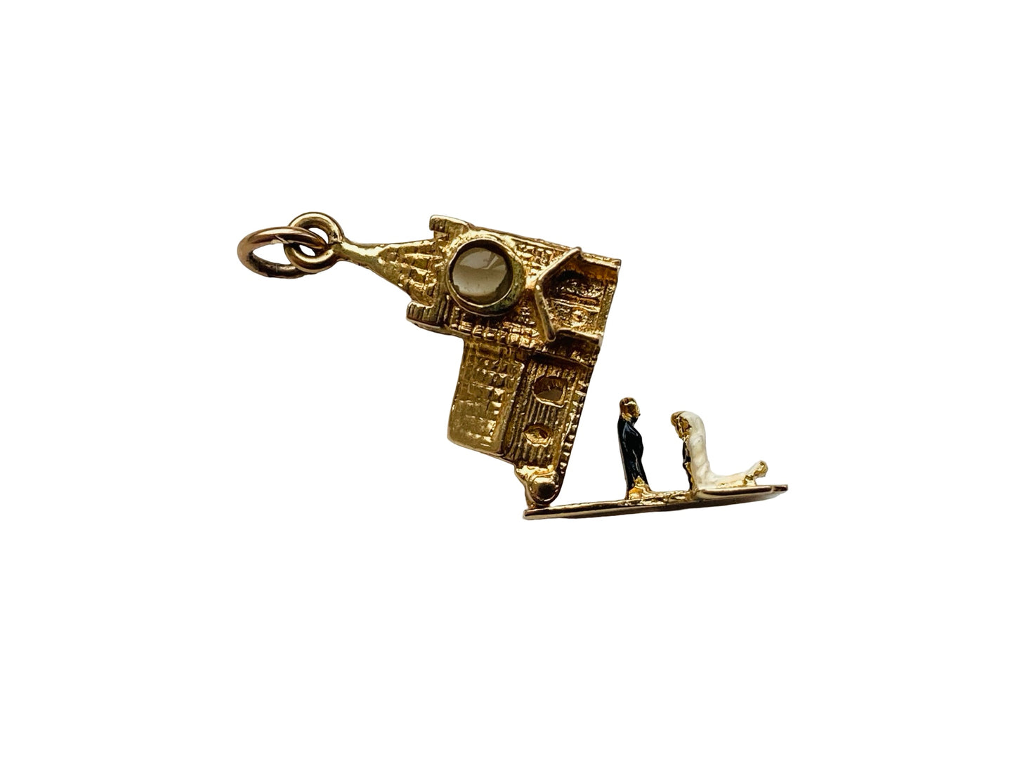 Vintage 9ct Gold Church Stanhope Lens Charm or Pendant