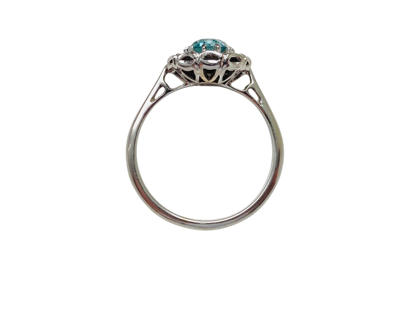 Antique 18ct Gold Zircon & Diamond Ring
