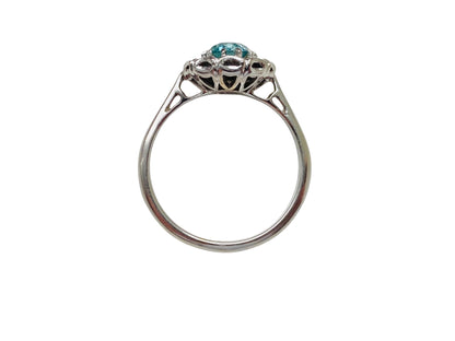 Antique 18ct Gold Zircon & Diamond Ring