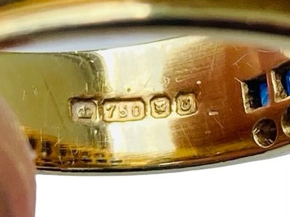 Vintage 18ct Gold Sapphire & Diamond Ring