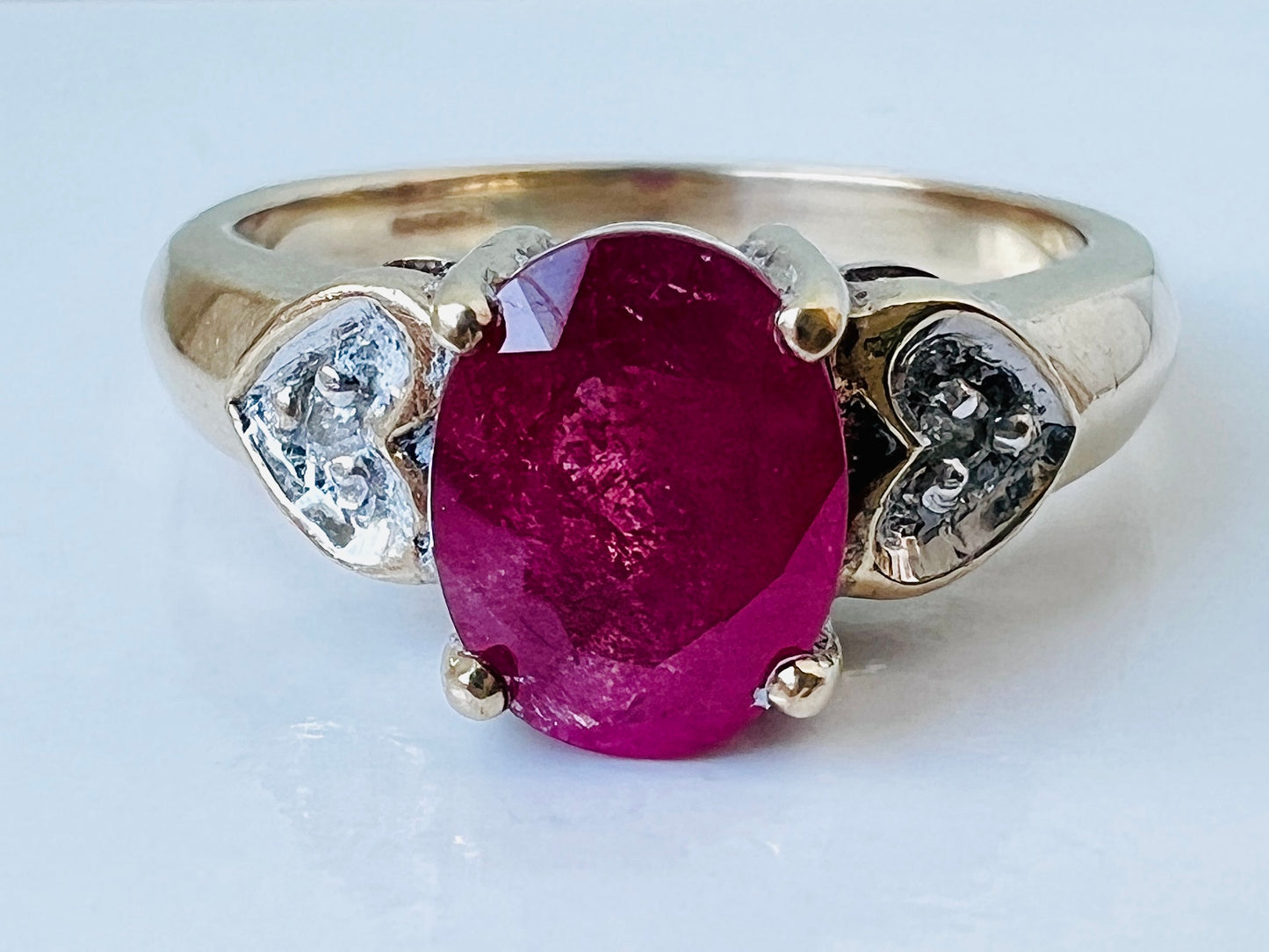 9ct Gold Ruby & Diamond Ring