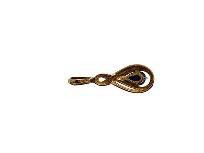 9ct Gold Sapphire & Diamond Pendant