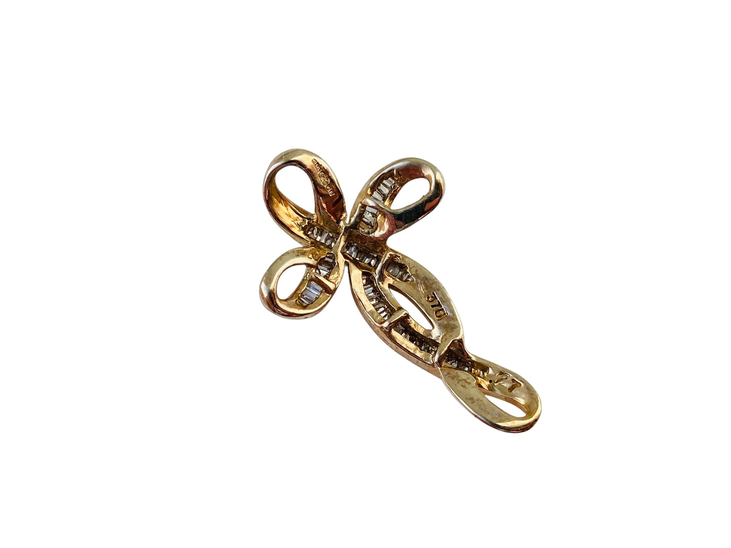 9ct Gold Diamond Cross Pendant