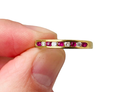 18ct Gold Ruby & Diamond Ring