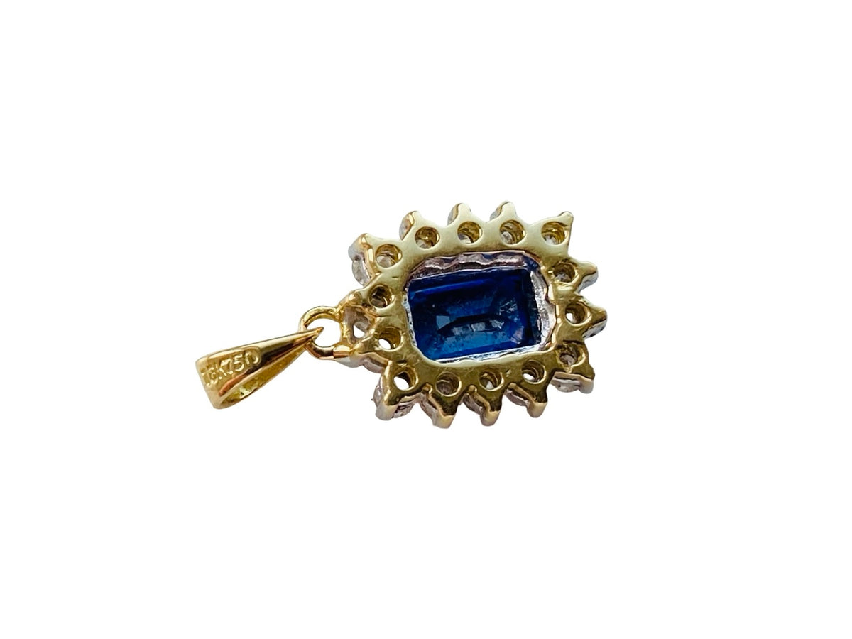 18ct Gold Sapphire & Diamond Pendant