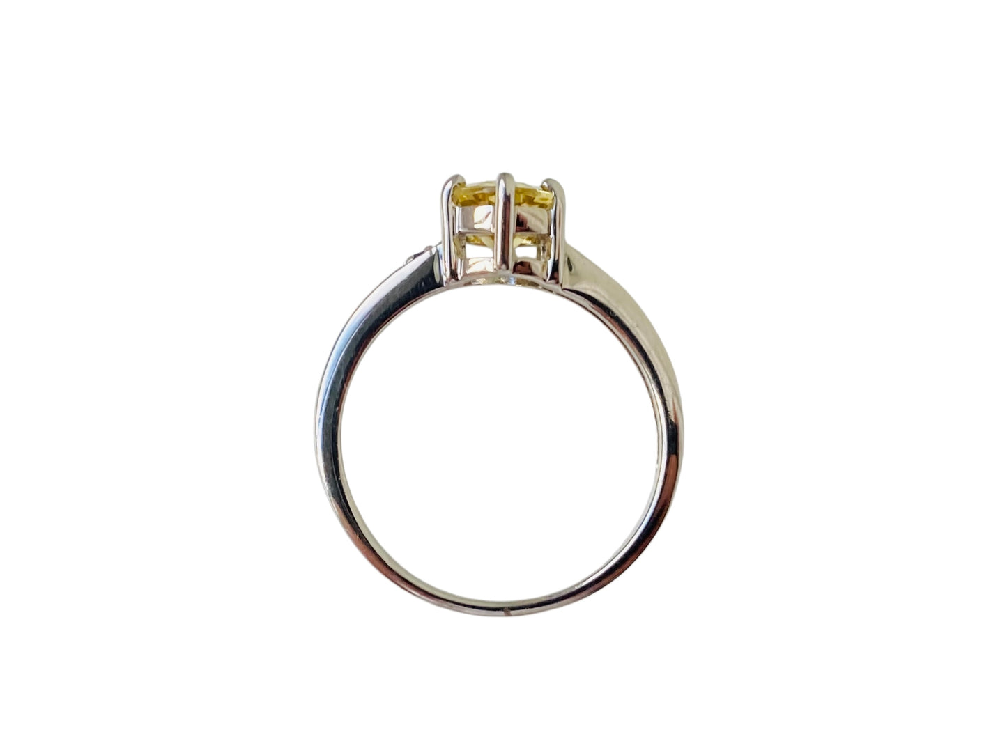 9ct Gold Lemon Quartz & Sapphire Ring