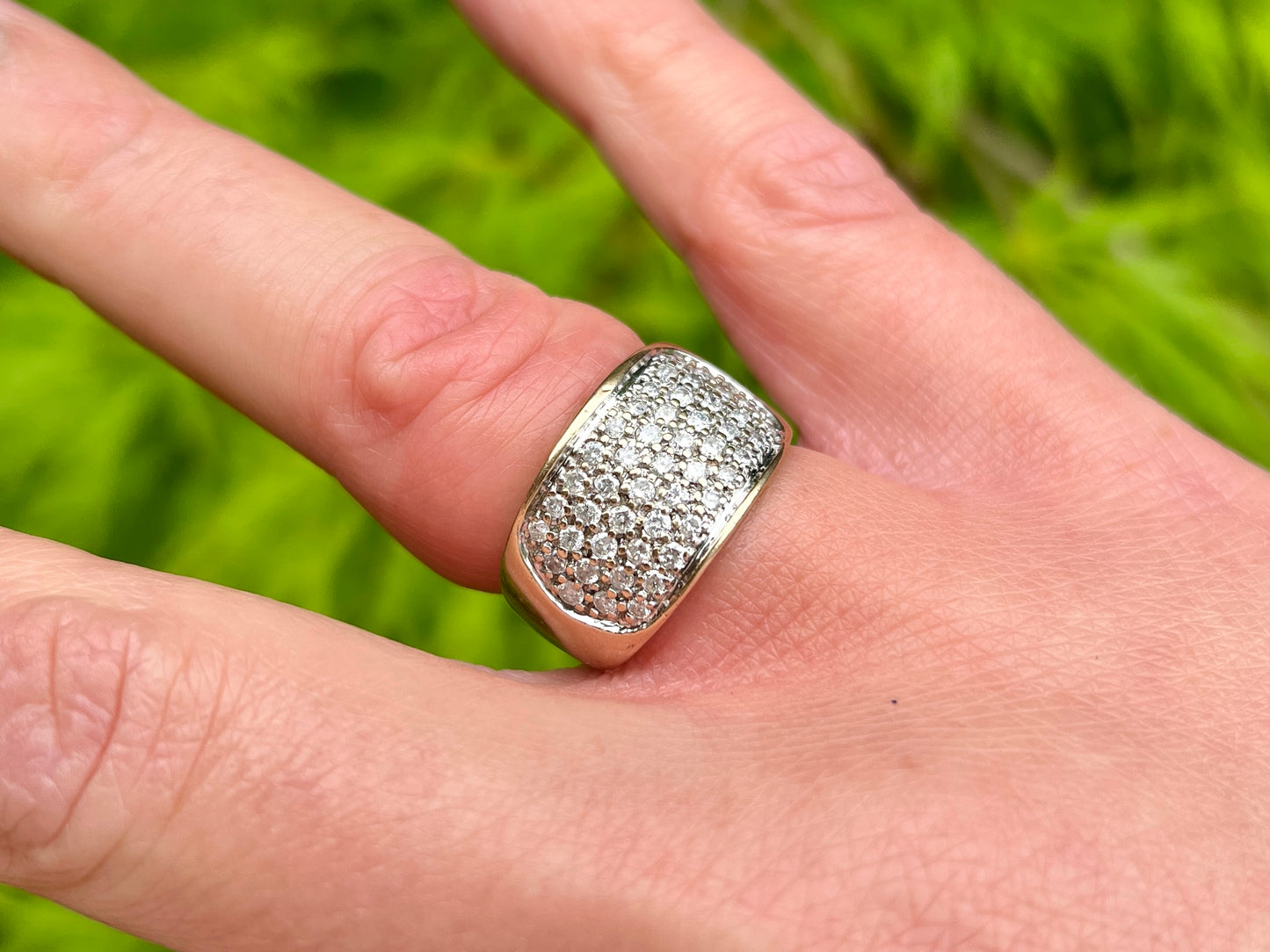 9ct Gold Diamond Pave Ring