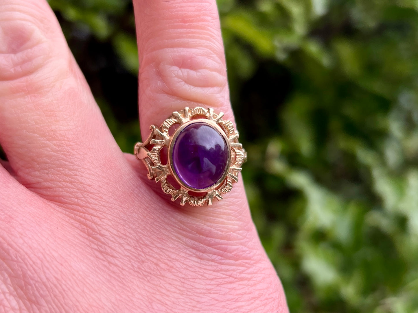 Vintage 9ct Gold Amethyst Ring