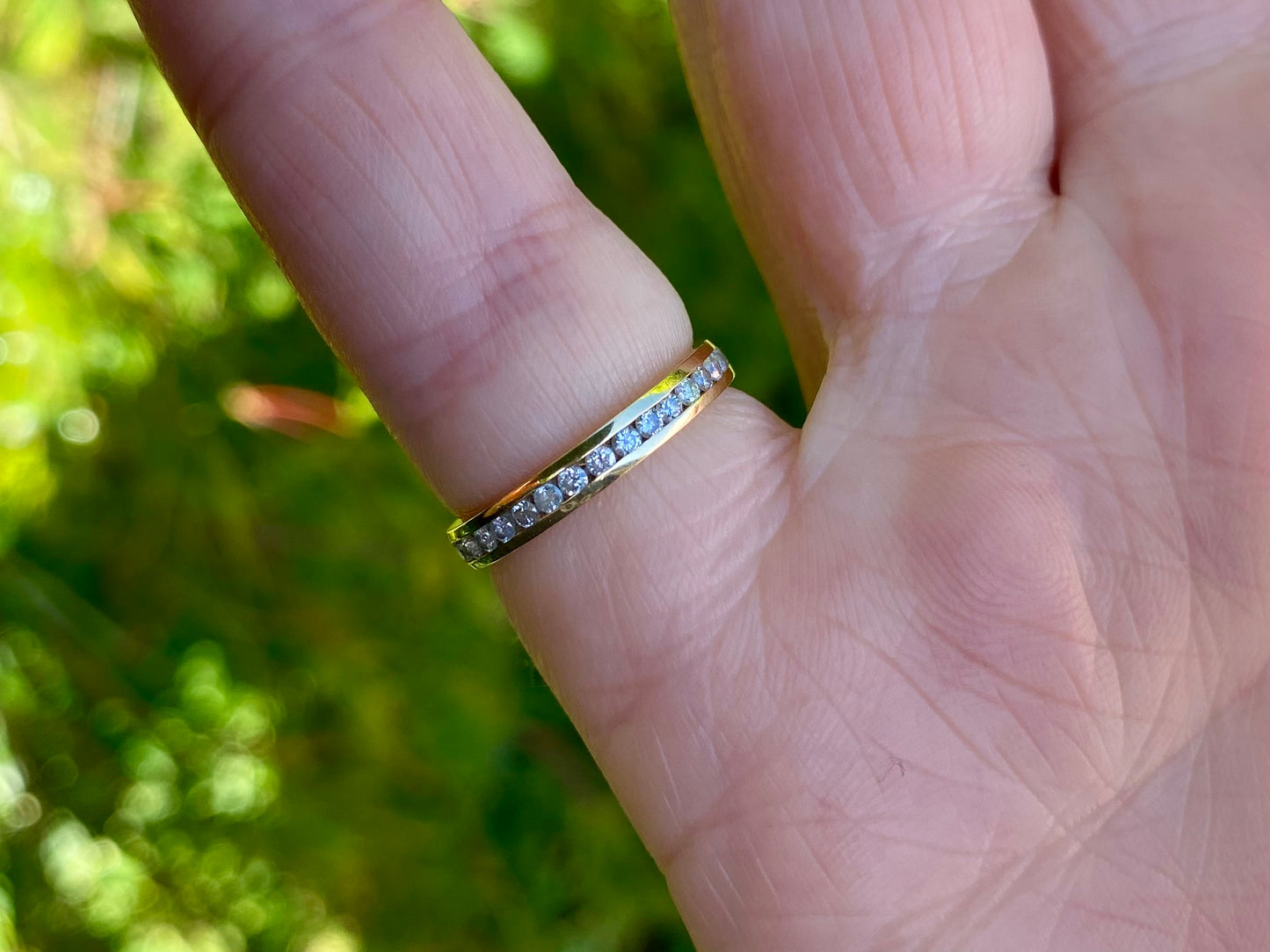 18ct Gold Full Diamond Band Ring