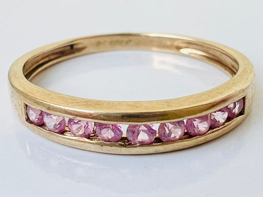 9ct Gold Pink Sapphire Ring