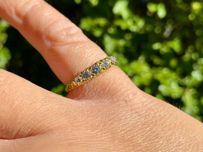 Vintage 18ct Gold Five-Stone Diamond Ring