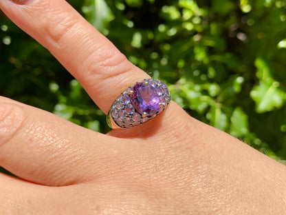 9ct Gold Amethyst & Iolite Ring