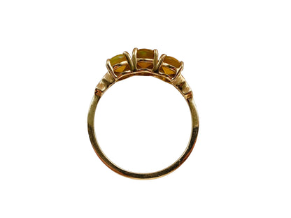 9ct Gold Opal & Diamond Ring