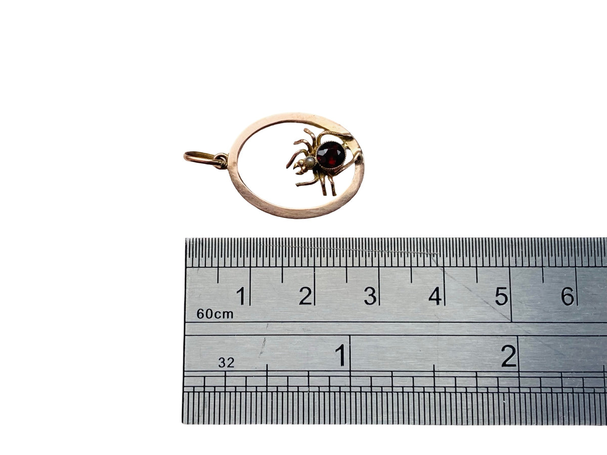 Antique 9ct Gold Spider Pendant