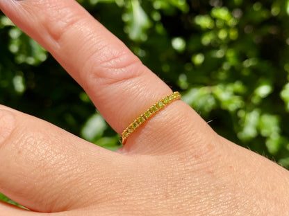 9ct Gold Yellow Diamond Stacking Ring