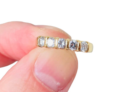 Vintage 18ct Gold Five-Stone Diamond Ring
