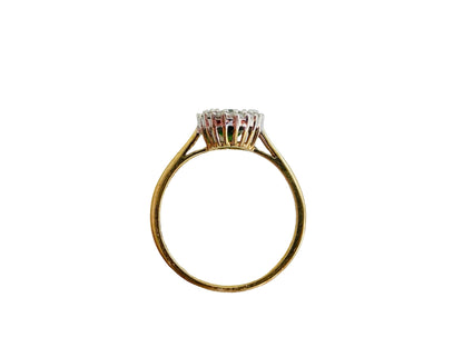 9ct Gold Diopside & Diamond Ring