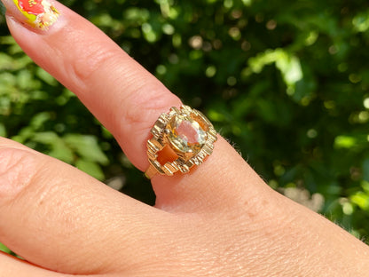 Vintage 9ct Gold Citrine Ring