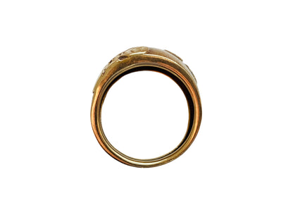 9ct Gold Wide Floral Ring