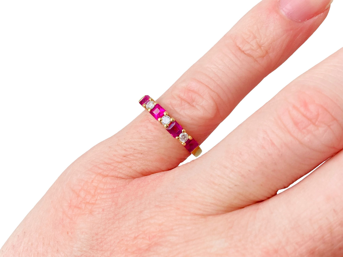 18ct Gold Ruby & Diamond Ring