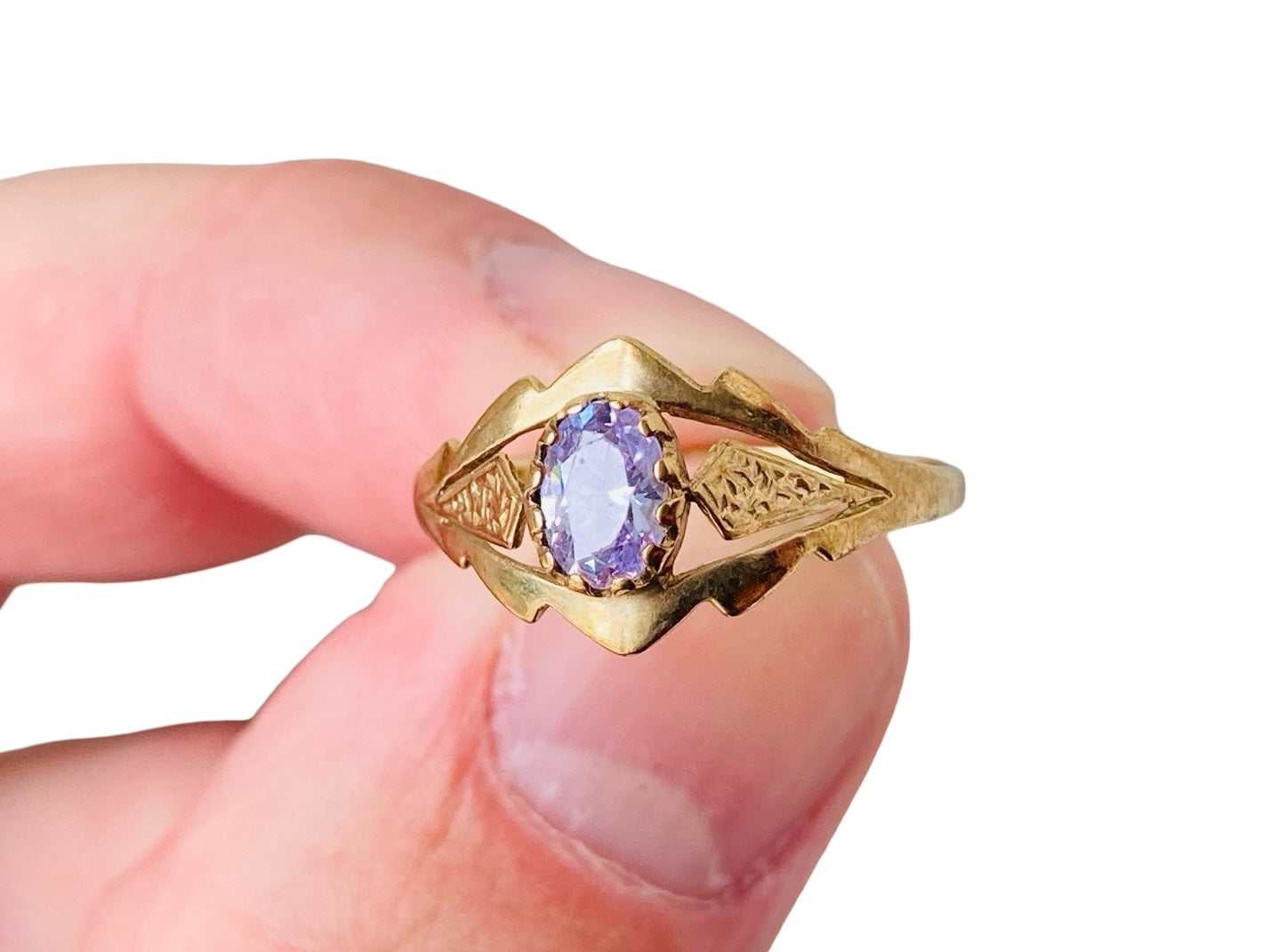 Vintage 9ct Gold Amethyst Ring