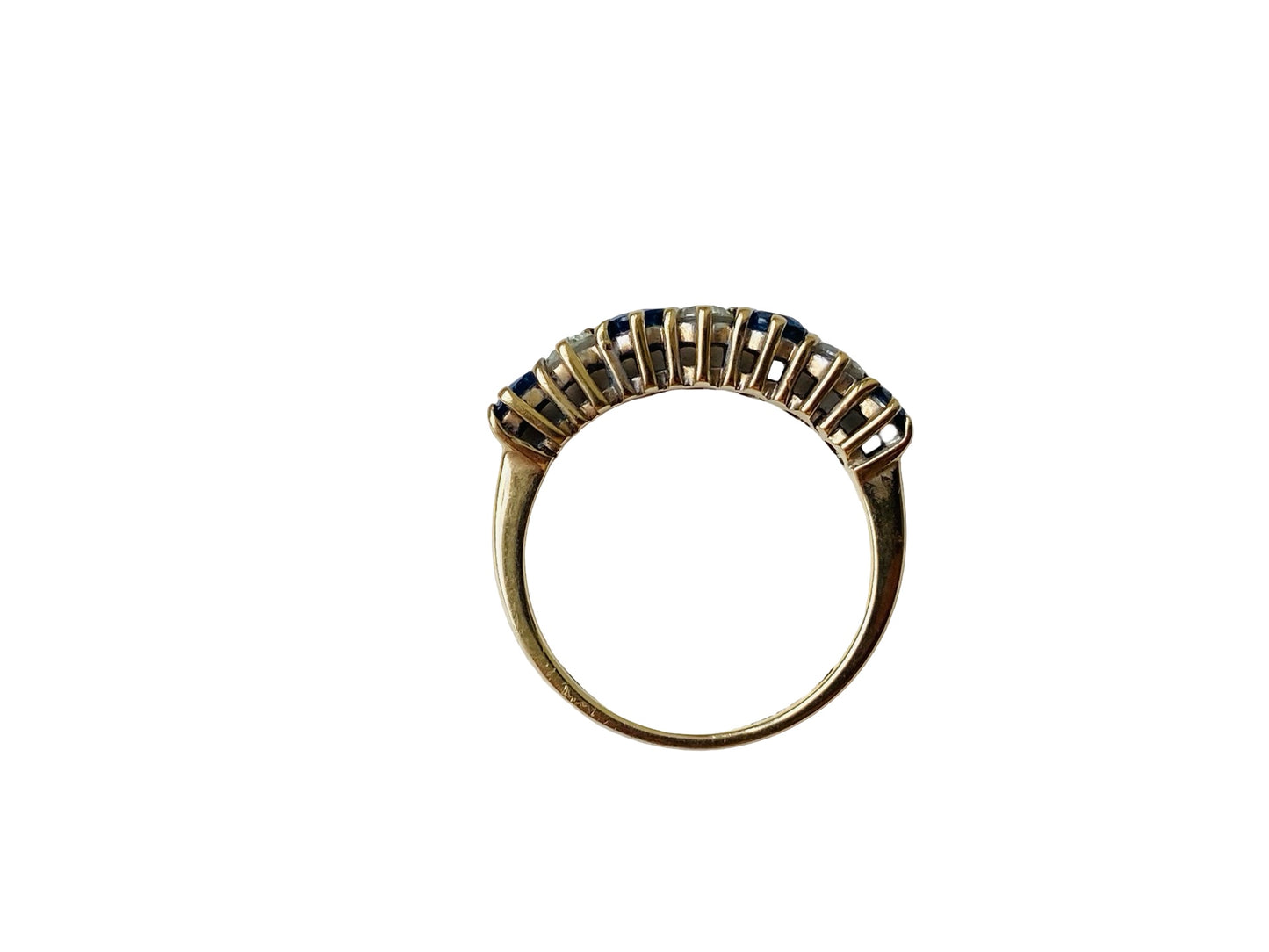Vintage 9ct Gold Sapphire & Diamond Ring