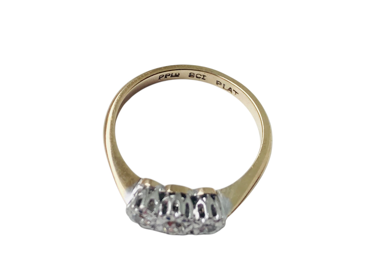 Antique 9ct Gold Diamond Ring