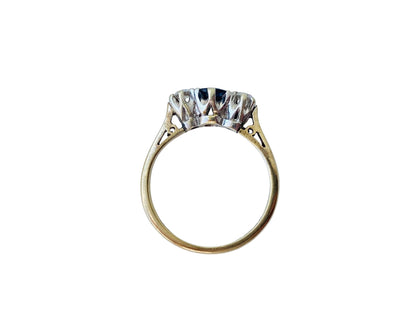 Vintage 9ct Gold Sapphire & Diamond Ring