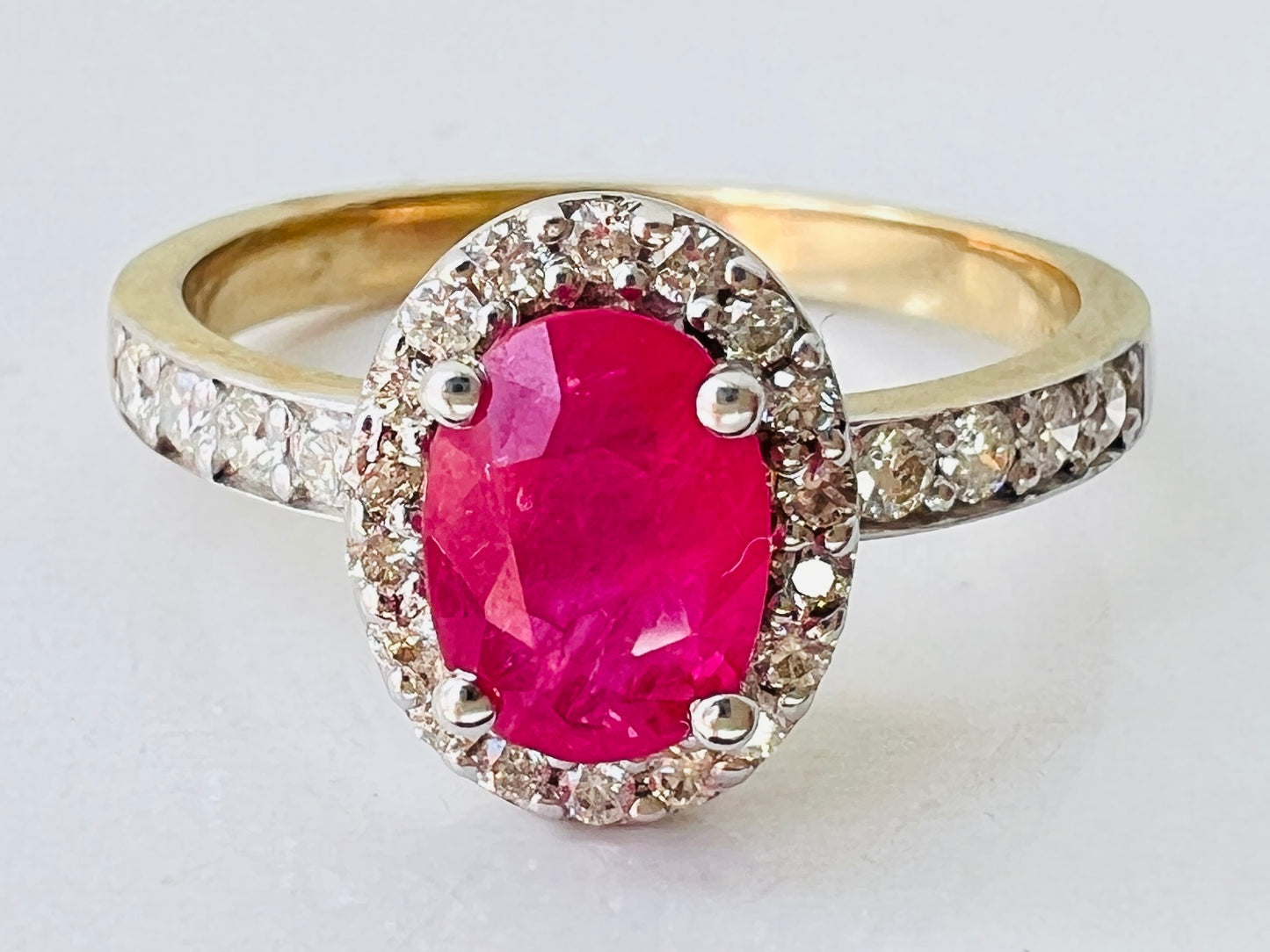 9ct Gold Ruby & Diamond Ring