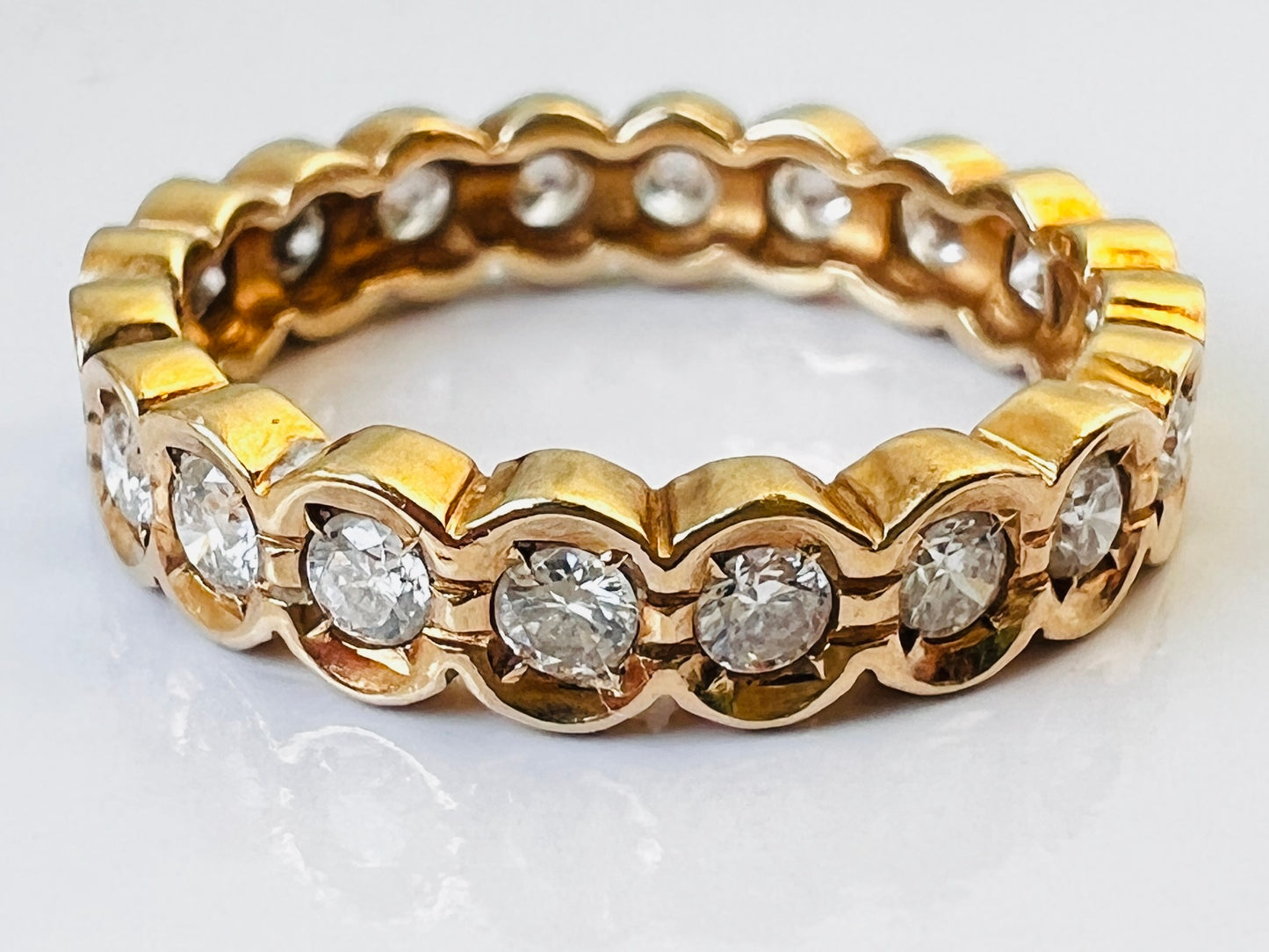 14ct Gold Full Diamond Band Ring