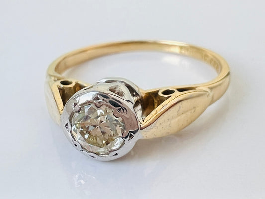 Vintage 18ct Gold Diamond Solitaire Ring