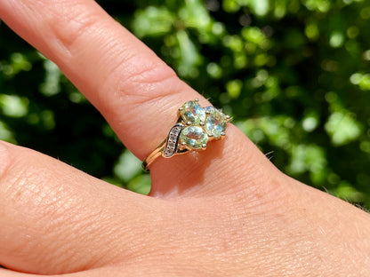 9ct Gold Kijani Garnet & Zircon Ring
