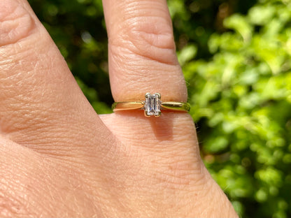 18ct Gold Millennium-Cut Diamond Solitaire Ring