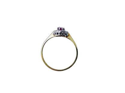 9ct Gold Ruby & Diamond Ring
