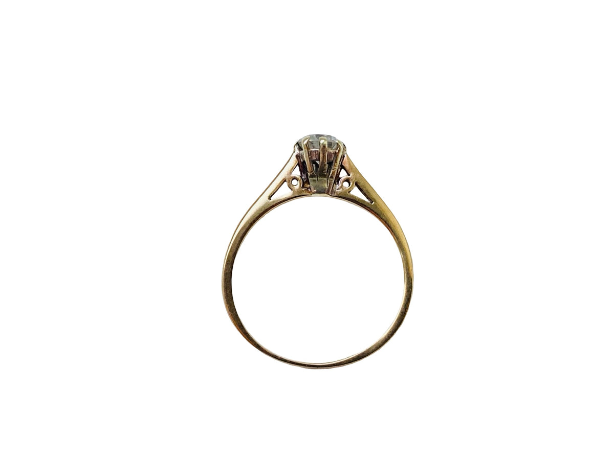 Vintage 9ct Gold Diamond Solitaire Ring