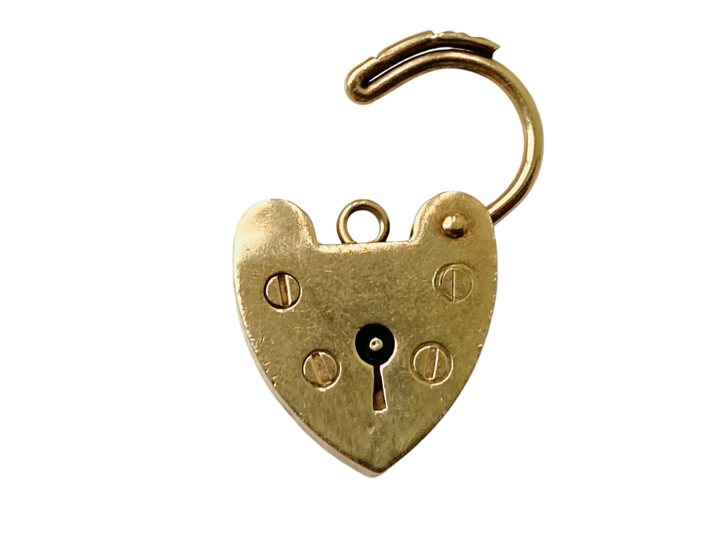 Vintage 9ct Gold Heart Padlock Clasp