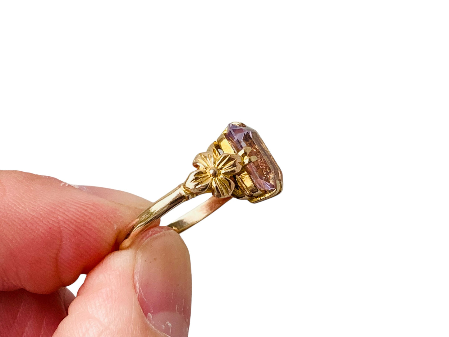 Vintage 9ct Gold Amethyst Ring