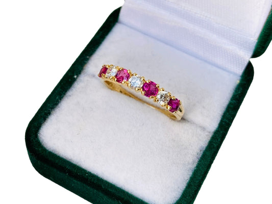 Vintage 18ct Gold Ruby & Diamond Ring