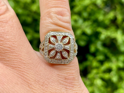 9ct Gold Diamond Cluster Ring
