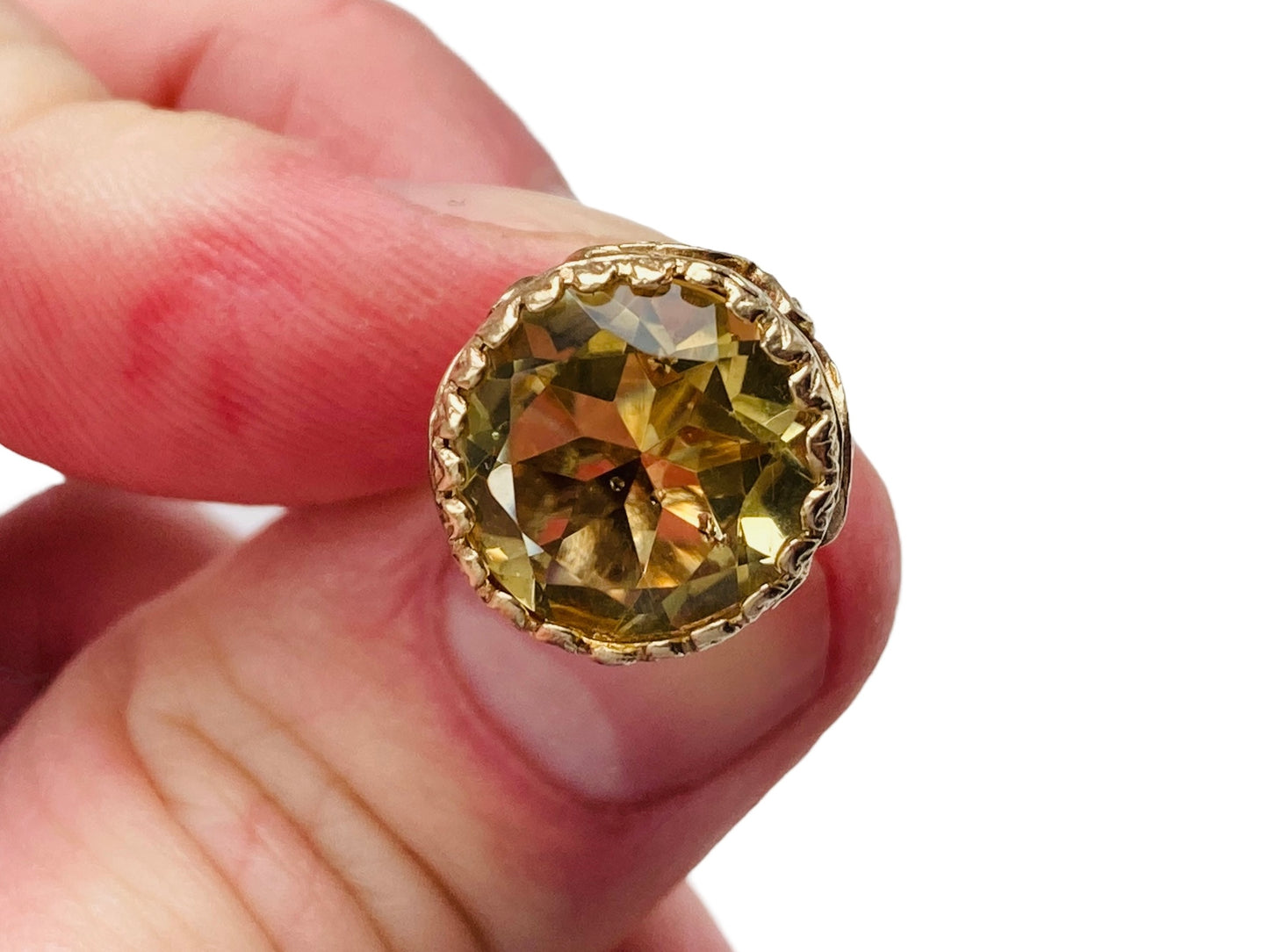 Vintage 9ct Gold Citrine Pendant