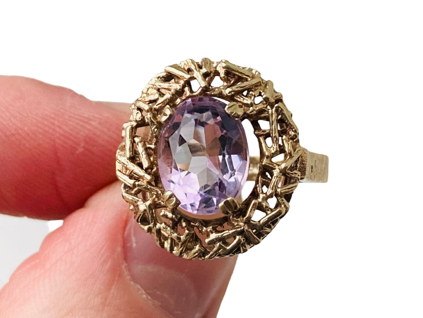 Vintage 9ct Gold Amethyst Ring