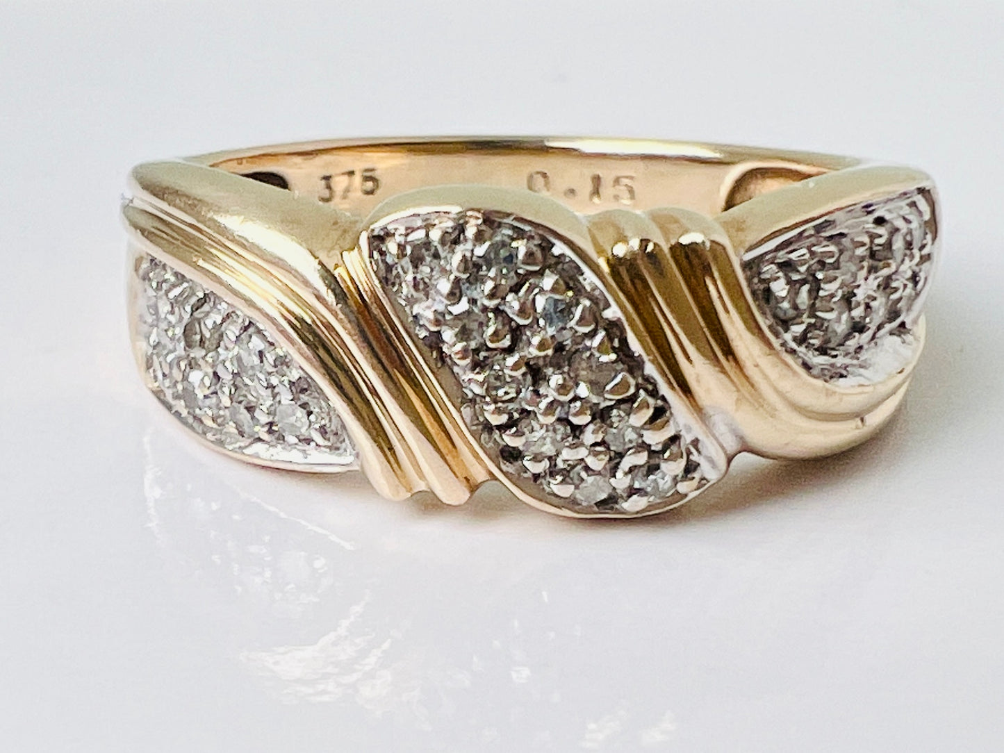 9ct Gold Diamond Band Ring