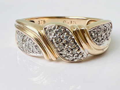 9ct Gold Diamond Band Ring