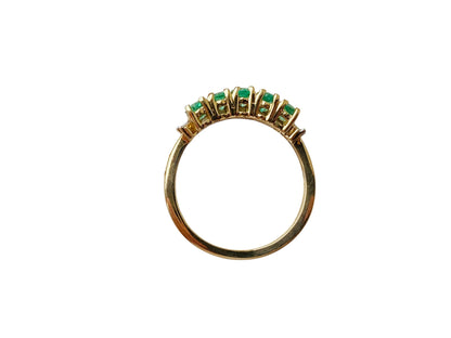 14ct Gold Emerald & Diamond Ring