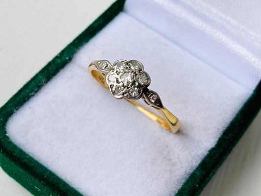 Antique 18ct Gold Diamond Ring