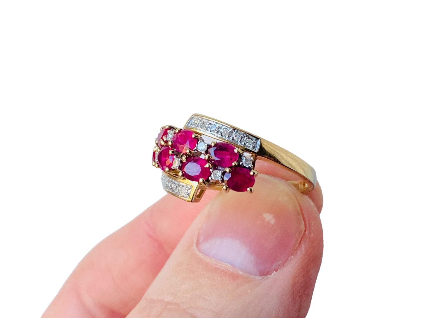 9ct Gold Ruby & Diamond Ring