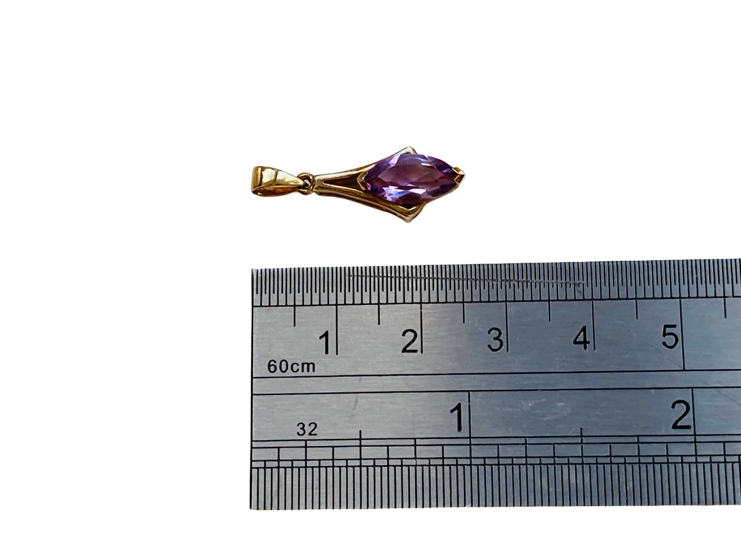 9ct Gold Amethyst Pendant