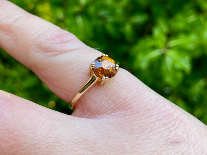 9ct Gold Orange Topaz Ring