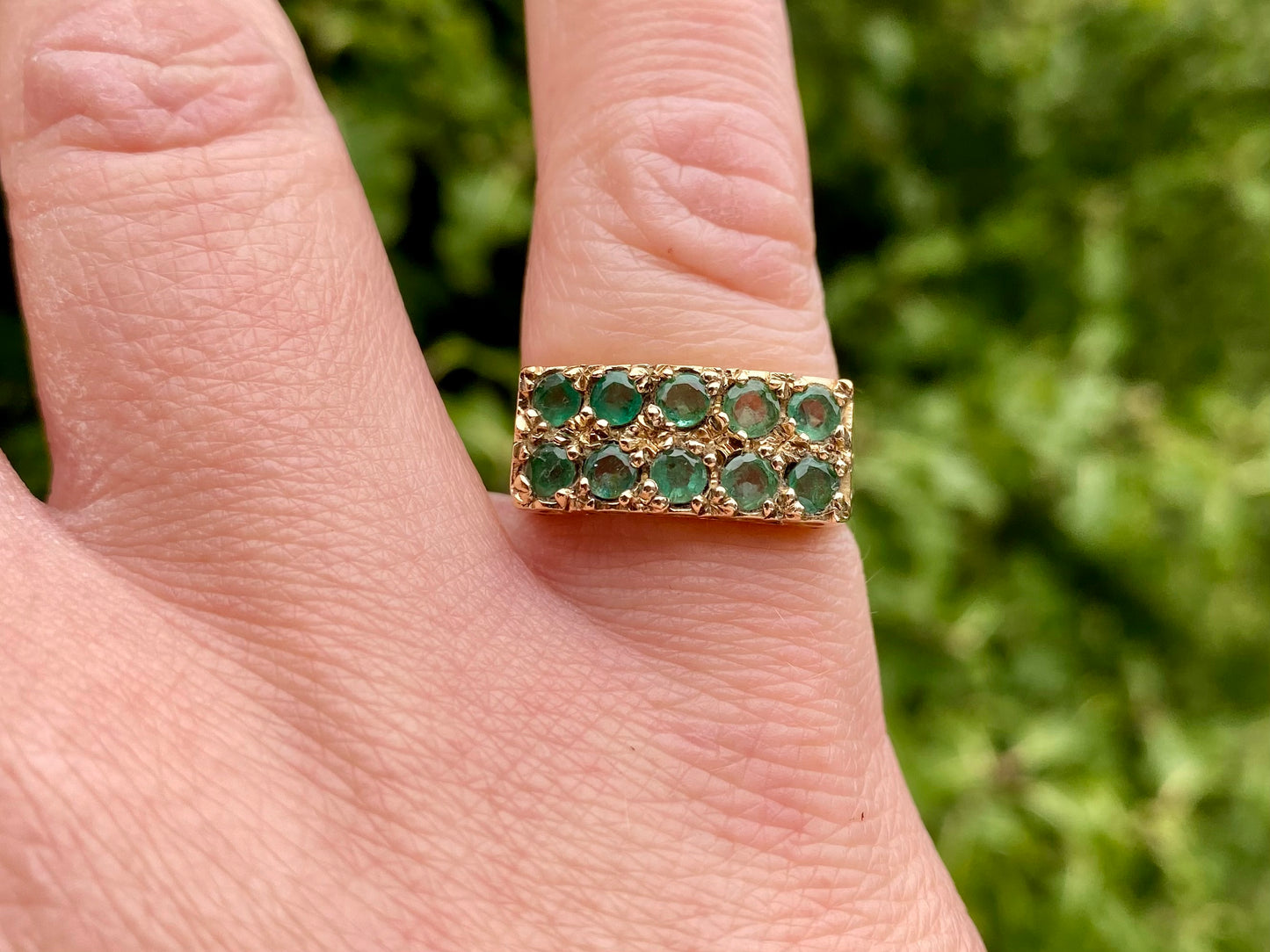 Vintage 9ct Gold Emerald Ring